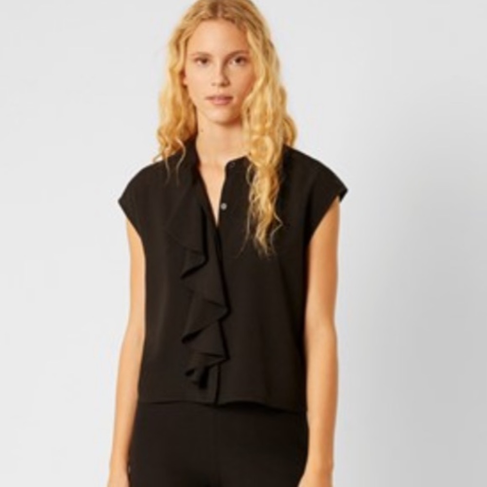 French Connection Front Ruffle Blouse